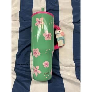 ZAK! Smiles 40 oz Green and Pink Floral Tumbler | NWT